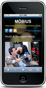 mobius iphone 159x300 Taking your WordPress site mobile, for free!